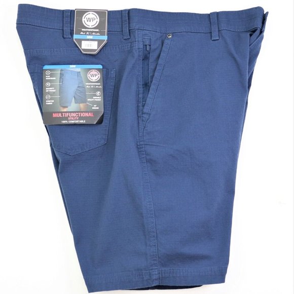 New Weatherproof  Size 44  Men's Ripstop Utility Shorts10" Inseam Storm Blue WP - Picture 2 of 12